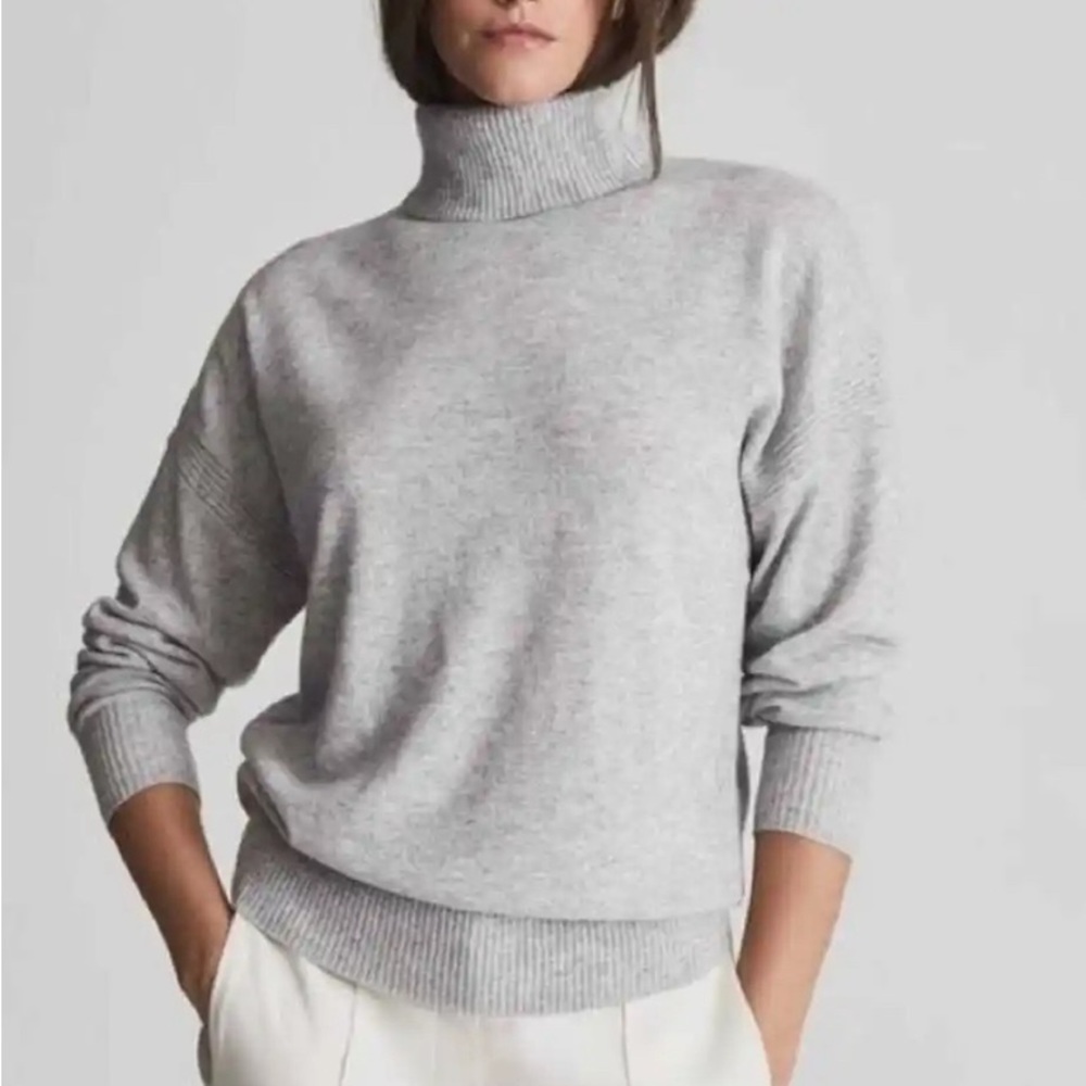 REISS Cashmere/Wool Blend Turtleneck Sweater